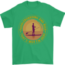 Paddle Boarding & Beer Funny Paddleboard Alcohol Mens T-Shirt 100% Cotton Irish Green
