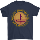 Paddle Boarding & Beer Funny Paddleboard Alcohol Mens T-Shirt 100% Cotton Navy Blue