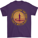 Paddle Boarding & Beer Funny Paddleboard Alcohol Mens T-Shirt 100% Cotton Purple