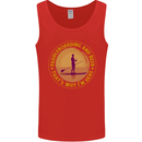 Paddle Boarding & Beer Funny Paddleboard Alcohol Mens Vest Tank Top Red