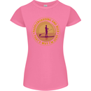 Paddle Boarding & Beer Funny Paddleboard Alcohol Womens Petite Cut T-Shirt Azalea