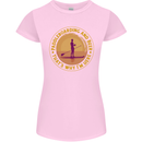 Paddle Boarding & Beer Funny Paddleboard Alcohol Womens Petite Cut T-Shirt Light Pink