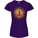 Paddle Boarding & Beer Funny Paddleboard Alcohol Womens Petite Cut T-Shirt Purple