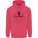 Paddleboard ECG Paddleboarding Pulse Childrens Kids Hoodie Heliconia