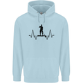 Paddleboard ECG Paddleboarding Pulse Childrens Kids Hoodie Light Blue