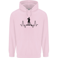 Paddleboard ECG Paddleboarding Pulse Childrens Kids Hoodie Light Pink