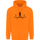 Paddleboard ECG Paddleboarding Pulse Childrens Kids Hoodie Orange