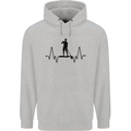 Paddleboard ECG Paddleboarding Pulse Childrens Kids Hoodie Sports Grey