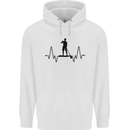 Paddleboard ECG Paddleboarding Pulse Childrens Kids Hoodie White