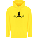 Paddleboard ECG Paddleboarding Pulse Childrens Kids Hoodie Yellow