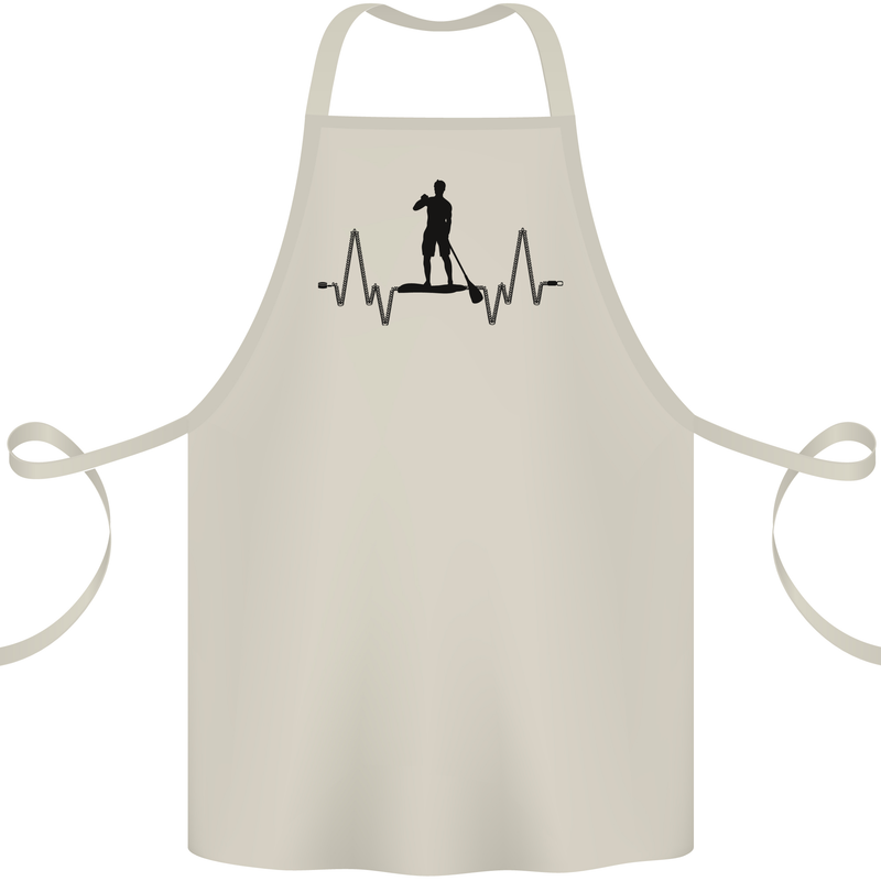 Paddleboard ECG Paddleboarding Pulse Cotton Apron 100% Organic Natural