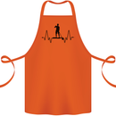Paddleboard ECG Paddleboarding Pulse Cotton Apron 100% Organic Orange