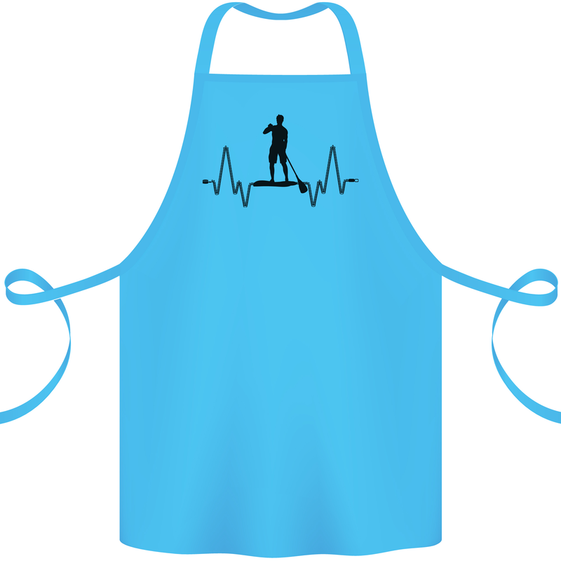 Paddleboard ECG Paddleboarding Pulse Cotton Apron 100% Organic Turquoise