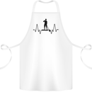 Paddleboard ECG Paddleboarding Pulse Cotton Apron 100% Organic White