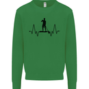 Paddleboard ECG Paddleboarding Pulse Kids Sweatshirt Jumper Irish Green