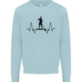 Paddleboard ECG Paddleboarding Pulse Kids Sweatshirt Jumper Light Blue