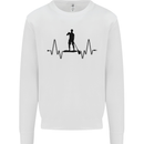 Paddleboard ECG Paddleboarding Pulse Kids Sweatshirt Jumper White