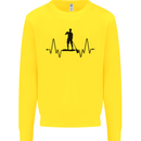 Paddleboard ECG Paddleboarding Pulse Kids Sweatshirt Jumper Yellow