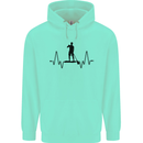 Paddleboard ECG Paddleboarding Pulse Mens 80% Cotton Hoodie Peppermint