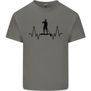 Paddleboard ECG Paddleboarding Pulse Mens Cotton T-Shirt Tee Top Charcoal