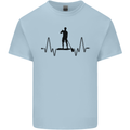 Paddleboard ECG Paddleboarding Pulse Mens Cotton T-Shirt Tee Top Light Blue