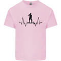 Paddleboard ECG Paddleboarding Pulse Mens Cotton T-Shirt Tee Top Light Pink