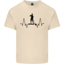 Paddleboard ECG Paddleboarding Pulse Mens Cotton T-Shirt Tee Top Natural