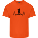 Paddleboard ECG Paddleboarding Pulse Mens Cotton T-Shirt Tee Top Orange
