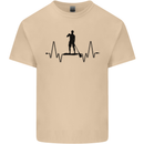 Paddleboard ECG Paddleboarding Pulse Mens Cotton T-Shirt Tee Top Sand