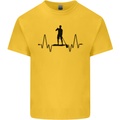 Paddleboard ECG Paddleboarding Pulse Mens Cotton T-Shirt Tee Top Yellow