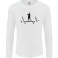 Paddleboard ECG Paddleboarding Pulse Mens Long Sleeve T-Shirt White