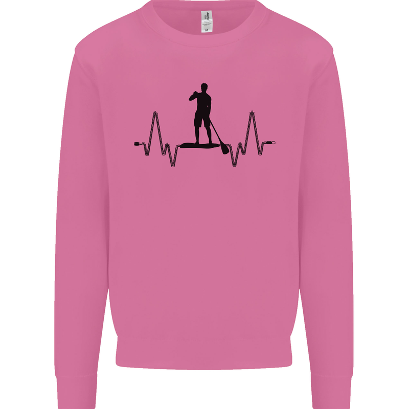 Paddleboard ECG Paddleboarding Pulse Mens Sweatshirt Jumper Azalea