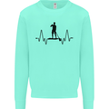 Paddleboard ECG Paddleboarding Pulse Mens Sweatshirt Jumper Peppermint