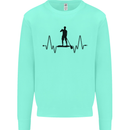 Paddleboard ECG Paddleboarding Pulse Mens Sweatshirt Jumper Peppermint