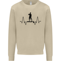Paddleboard ECG Paddleboarding Pulse Mens Sweatshirt Jumper Sand