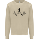 Paddleboard ECG Paddleboarding Pulse Mens Sweatshirt Jumper Sand