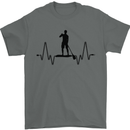 Paddleboard ECG Paddleboarding Pulse Mens T-Shirt 100% Cotton Charcoal
