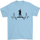 Paddleboard ECG Paddleboarding Pulse Mens T-Shirt 100% Cotton Light Blue