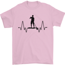 Paddleboard ECG Paddleboarding Pulse Mens T-Shirt 100% Cotton Light Pink