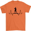 Paddleboard ECG Paddleboarding Pulse Mens T-Shirt 100% Cotton Orange