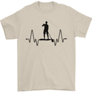 Paddleboard ECG Paddleboarding Pulse Mens T-Shirt 100% Cotton Sand