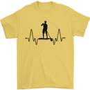 Paddleboard ECG Paddleboarding Pulse Mens T-Shirt 100% Cotton Yellow