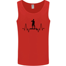 Paddleboard ECG Paddleboarding Pulse Mens Vest Tank Top Red