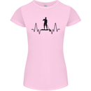 Paddleboard ECG Paddleboarding Pulse Womens Petite Cut T-Shirt Light Pink