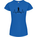 Paddleboard ECG Paddleboarding Pulse Womens Petite Cut T-Shirt Royal Blue