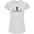 Paddleboard ECG Paddleboarding Pulse Womens Petite Cut T-Shirt White