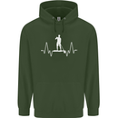 Paddleboard Pulse Paddle Boarding ECG Childrens Kids Hoodie Forest Green