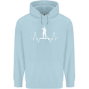 Paddleboard Pulse Paddle Boarding ECG Childrens Kids Hoodie Light Blue
