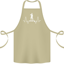 Paddleboard Pulse Paddle Boarding ECG Cotton Apron 100% Organic Khaki