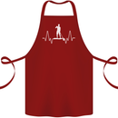 Paddleboard Pulse Paddle Boarding ECG Cotton Apron 100% Organic Maroon
